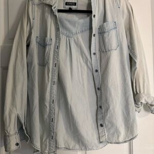 Express Sky Blue Casual Shirt